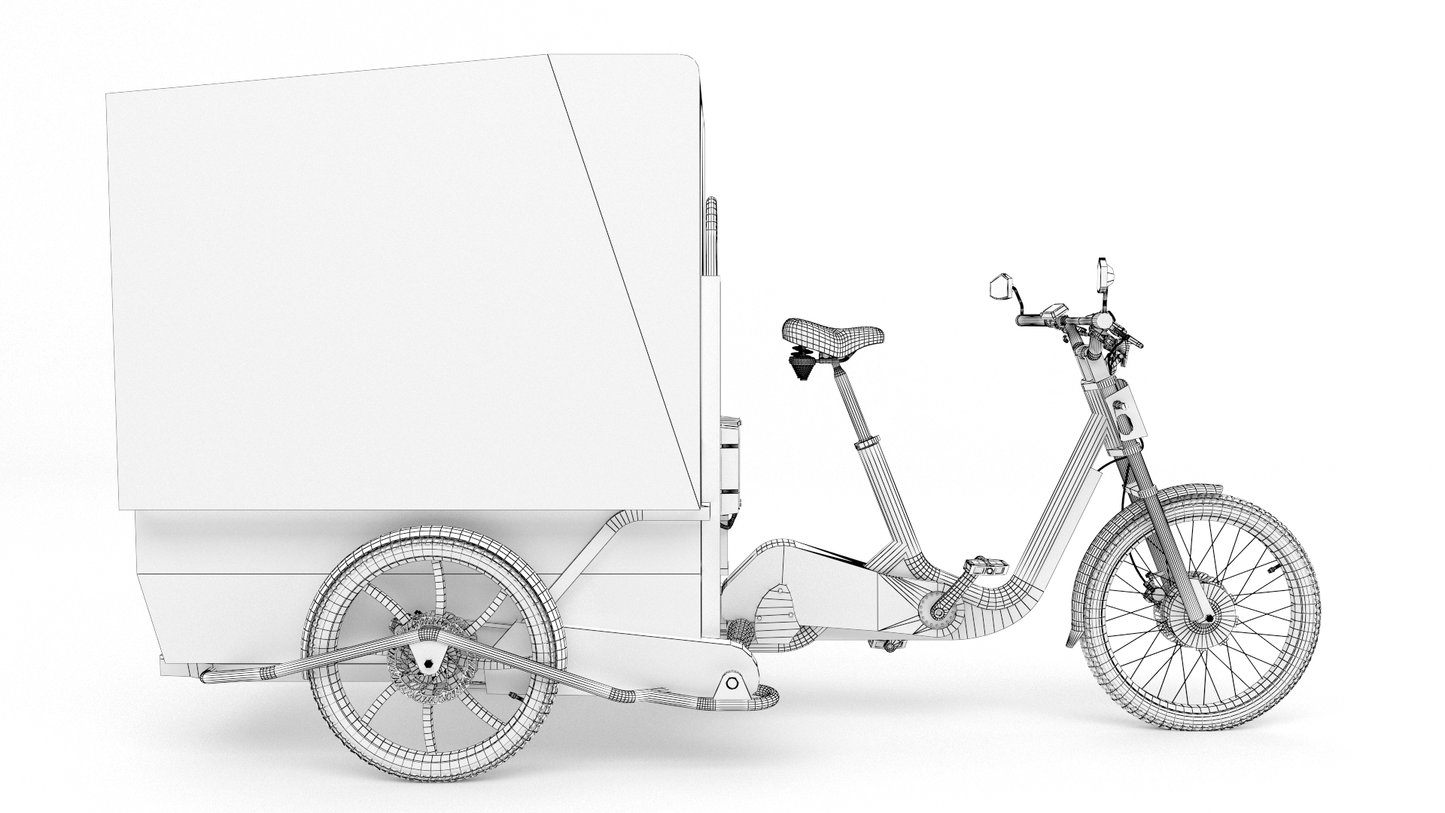 DHL Delivery bicycle 3D model