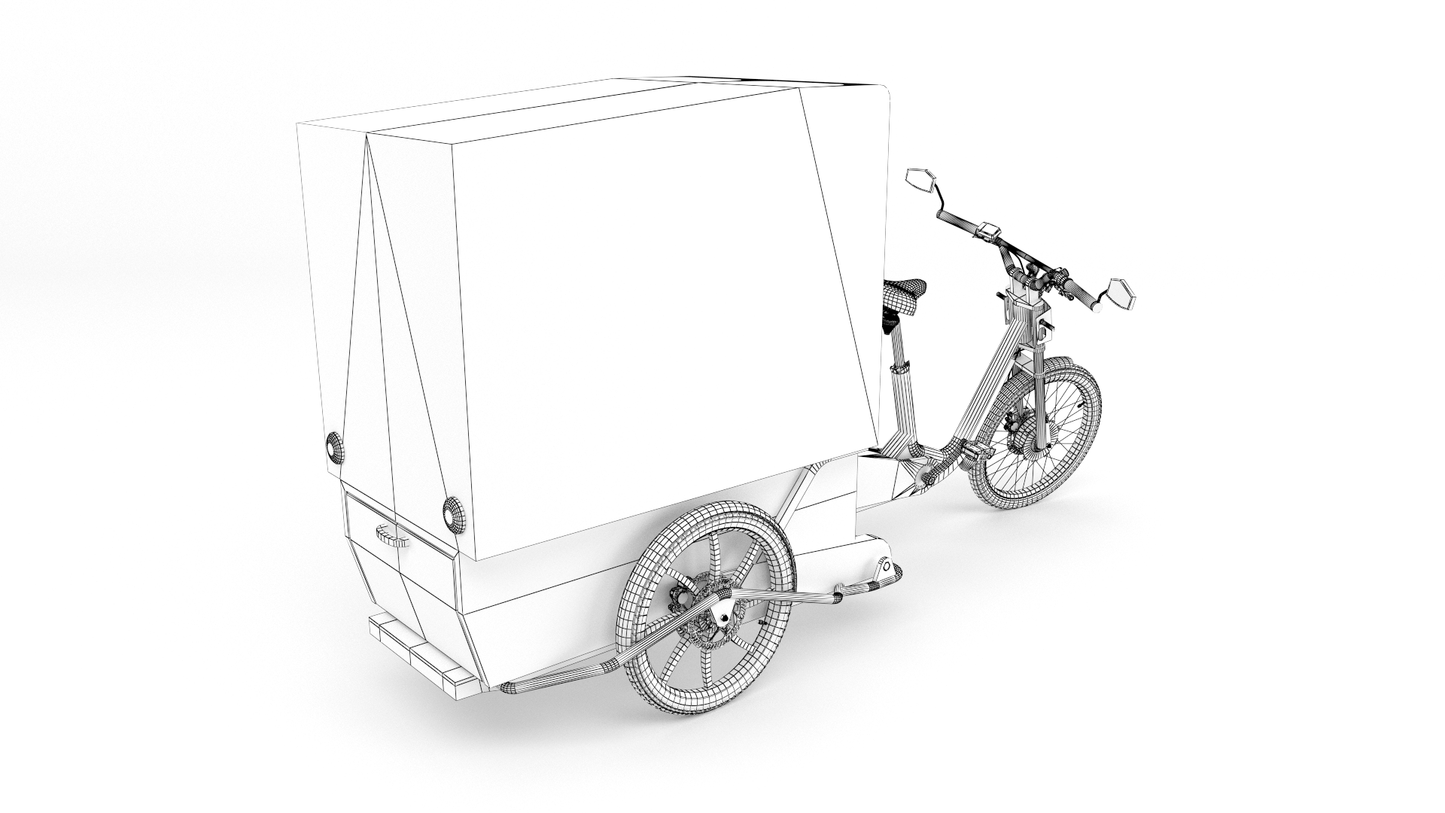 DHL Delivery bicycle 3D model