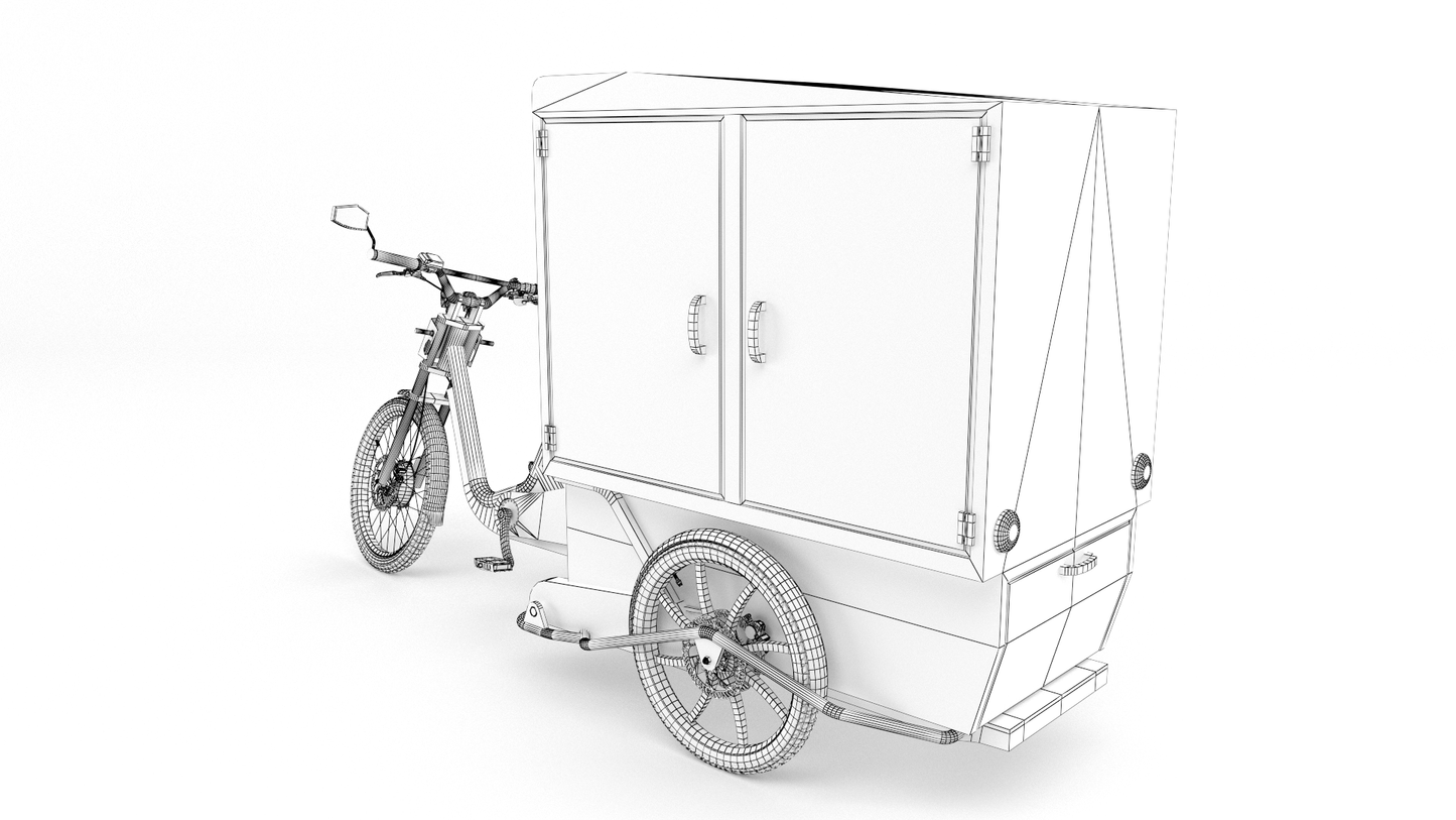 DHL Delivery bicycle 3D model