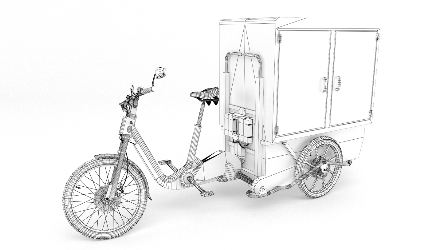 DHL Delivery bicycle 3D model