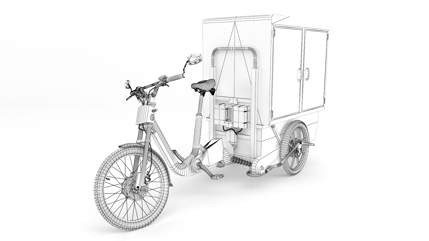 DHL Delivery bicycle 3D model