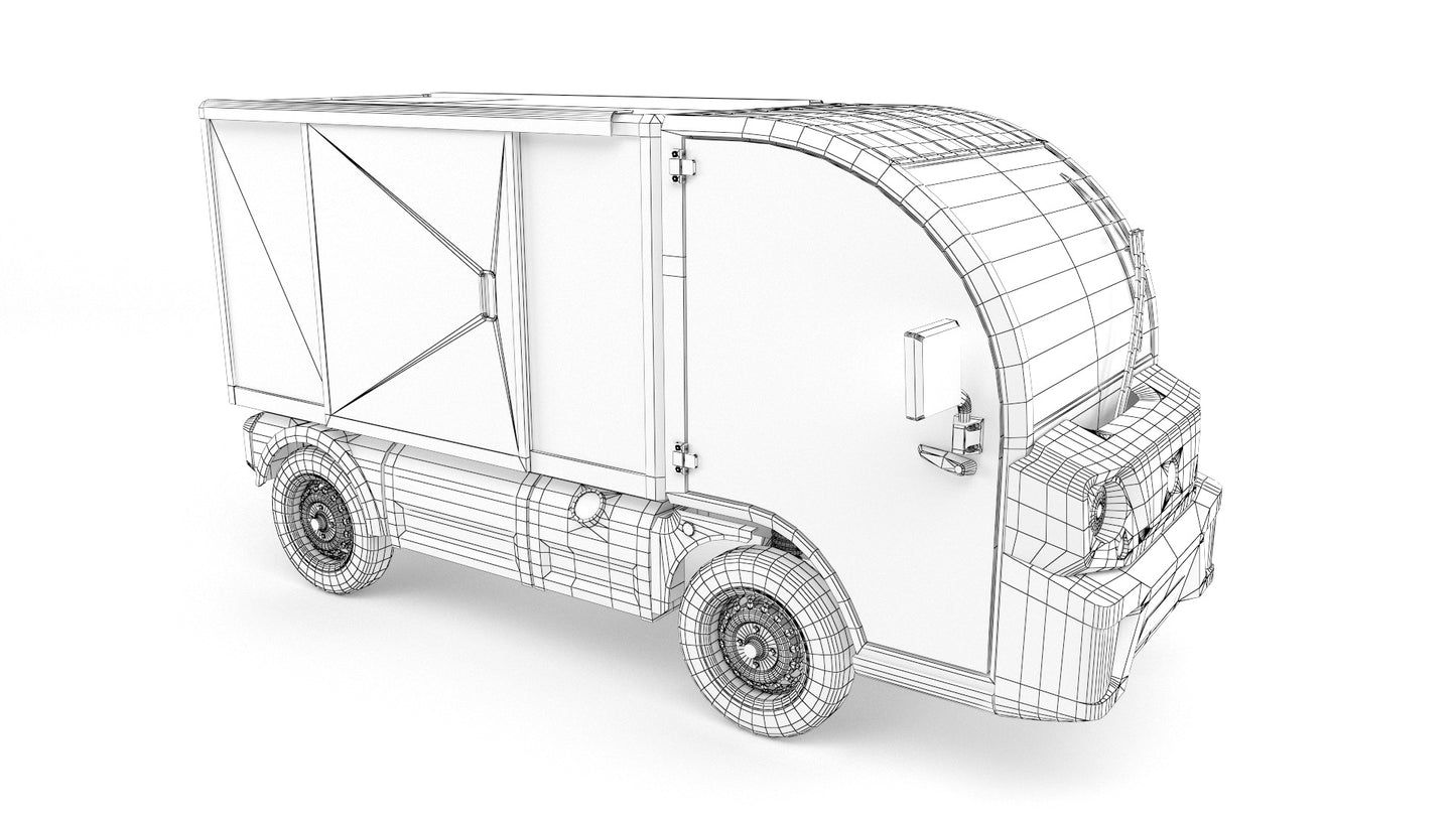 DHL electric delivery car 3D model