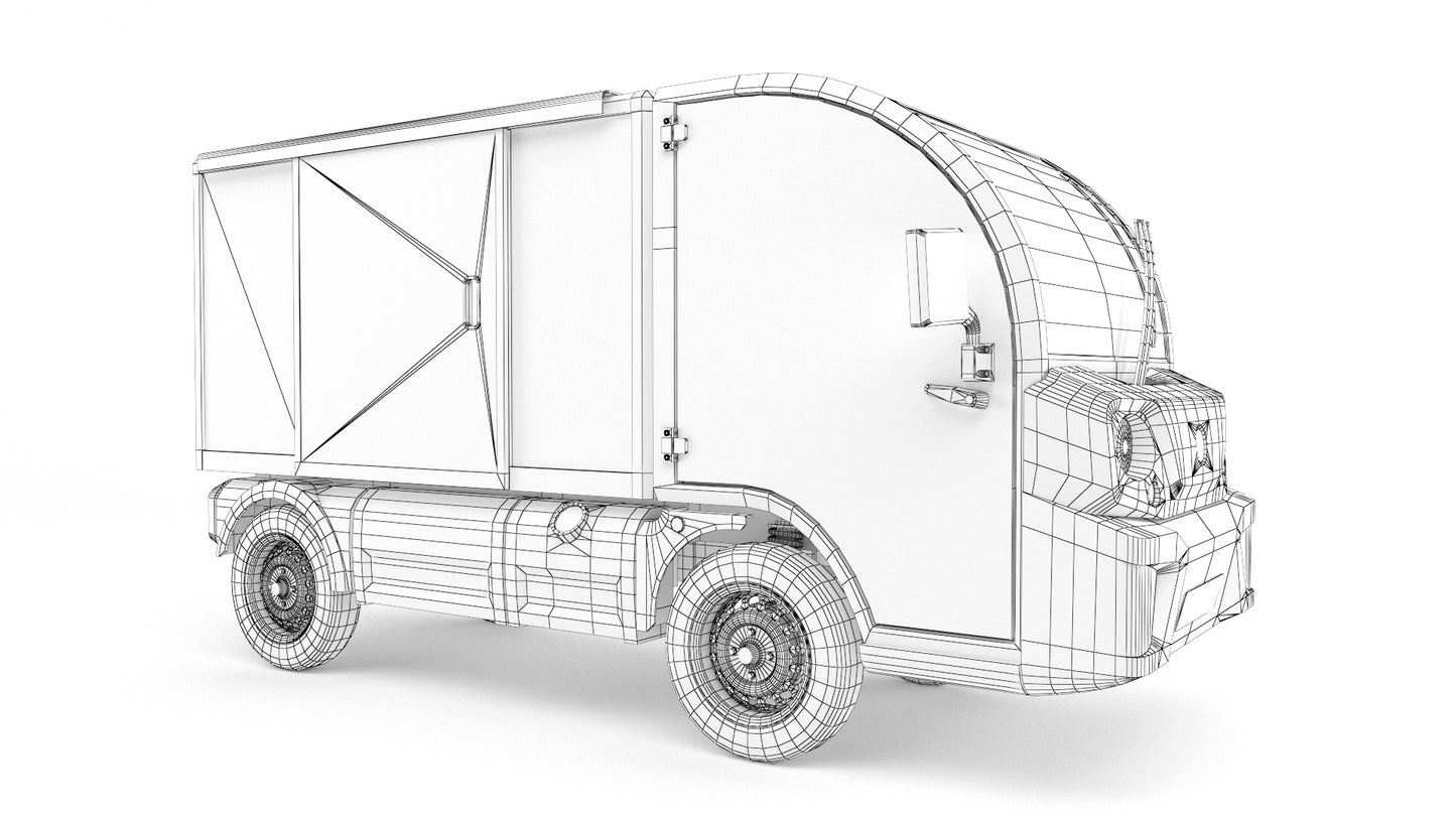 DHL electric delivery car 3D model