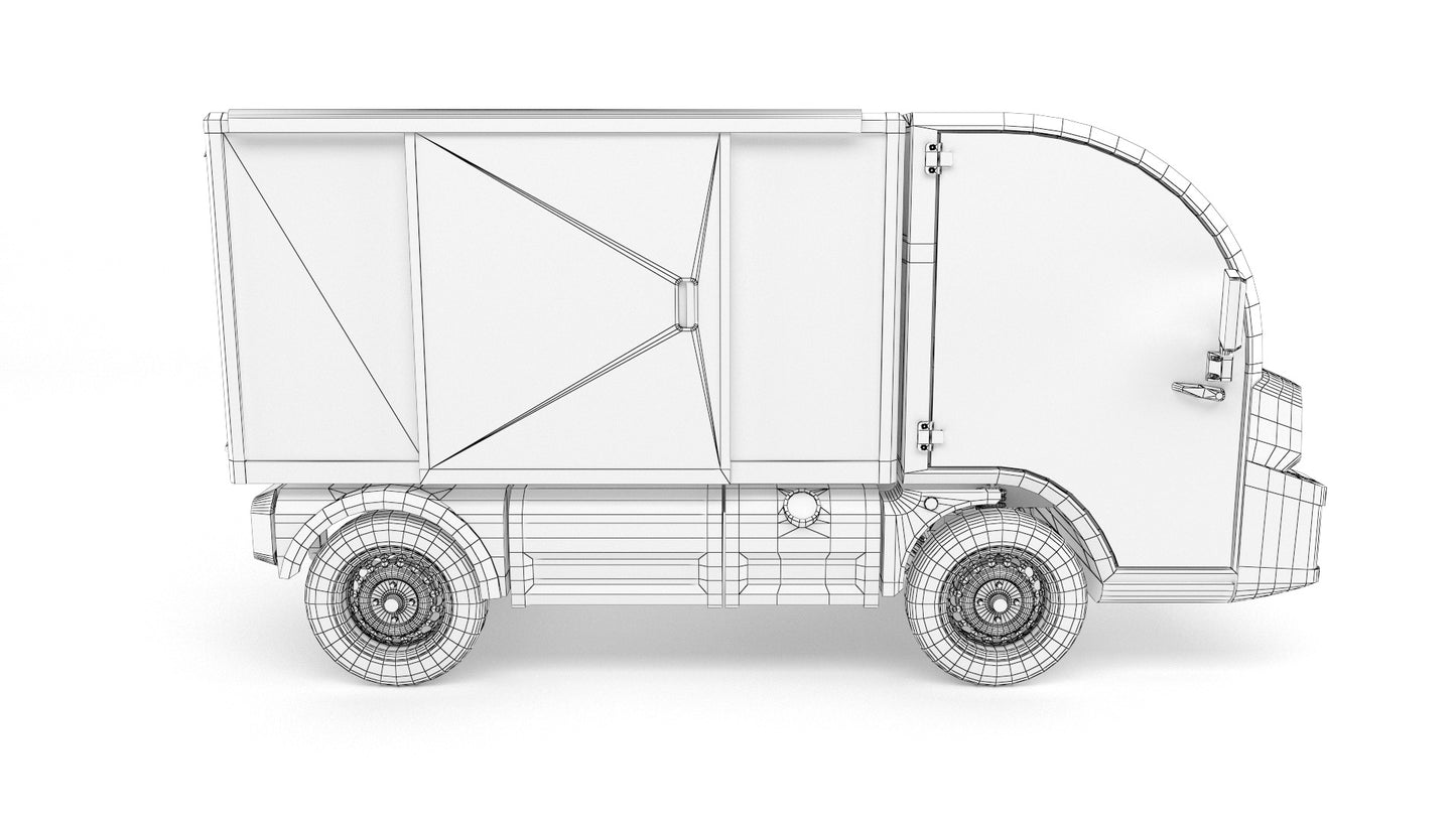 DHL electric delivery car 3D model