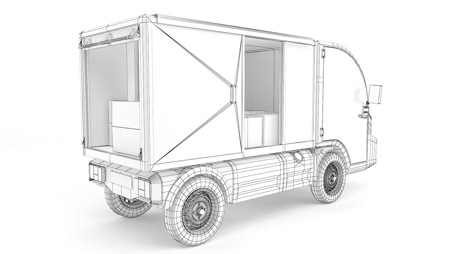 DHL electric delivery car 3D model