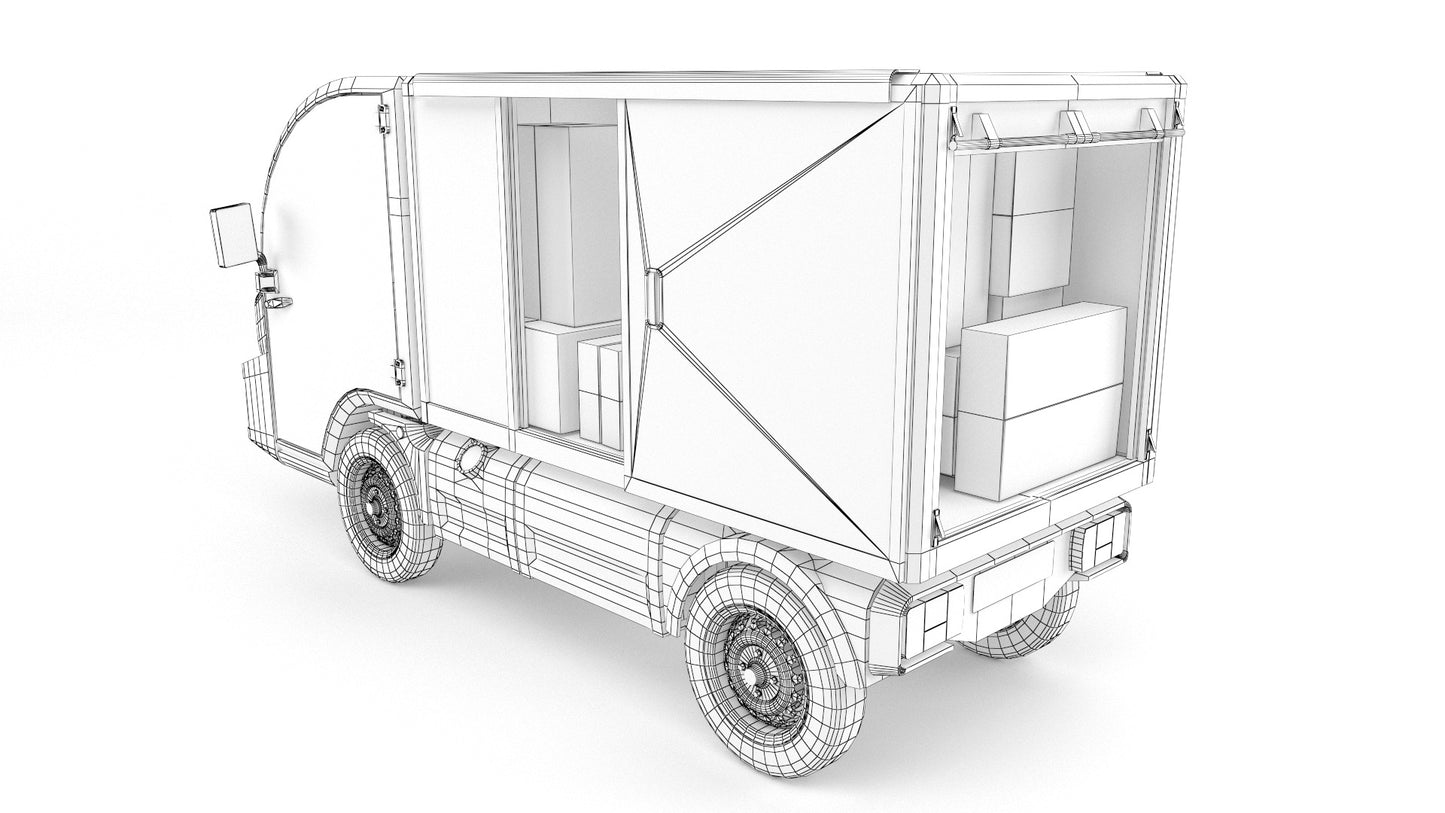 DHL electric delivery car 3D model