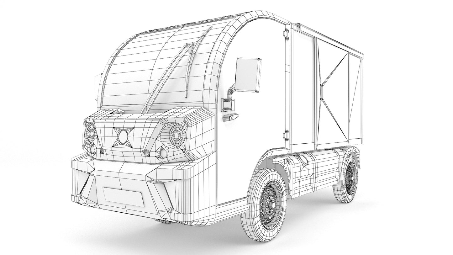 DHL electric delivery car 3D model