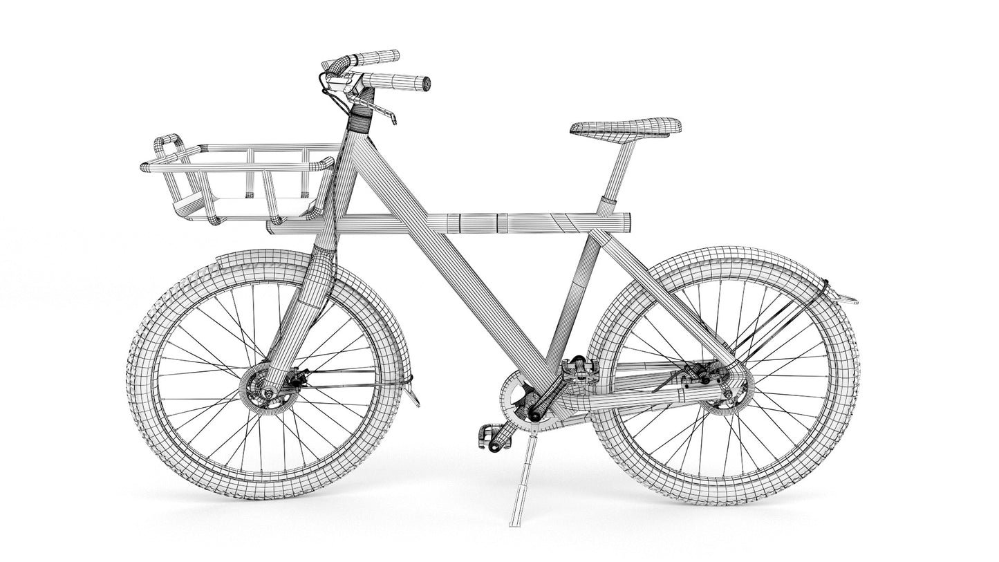 VanMoof X3 Wireframe 3D model