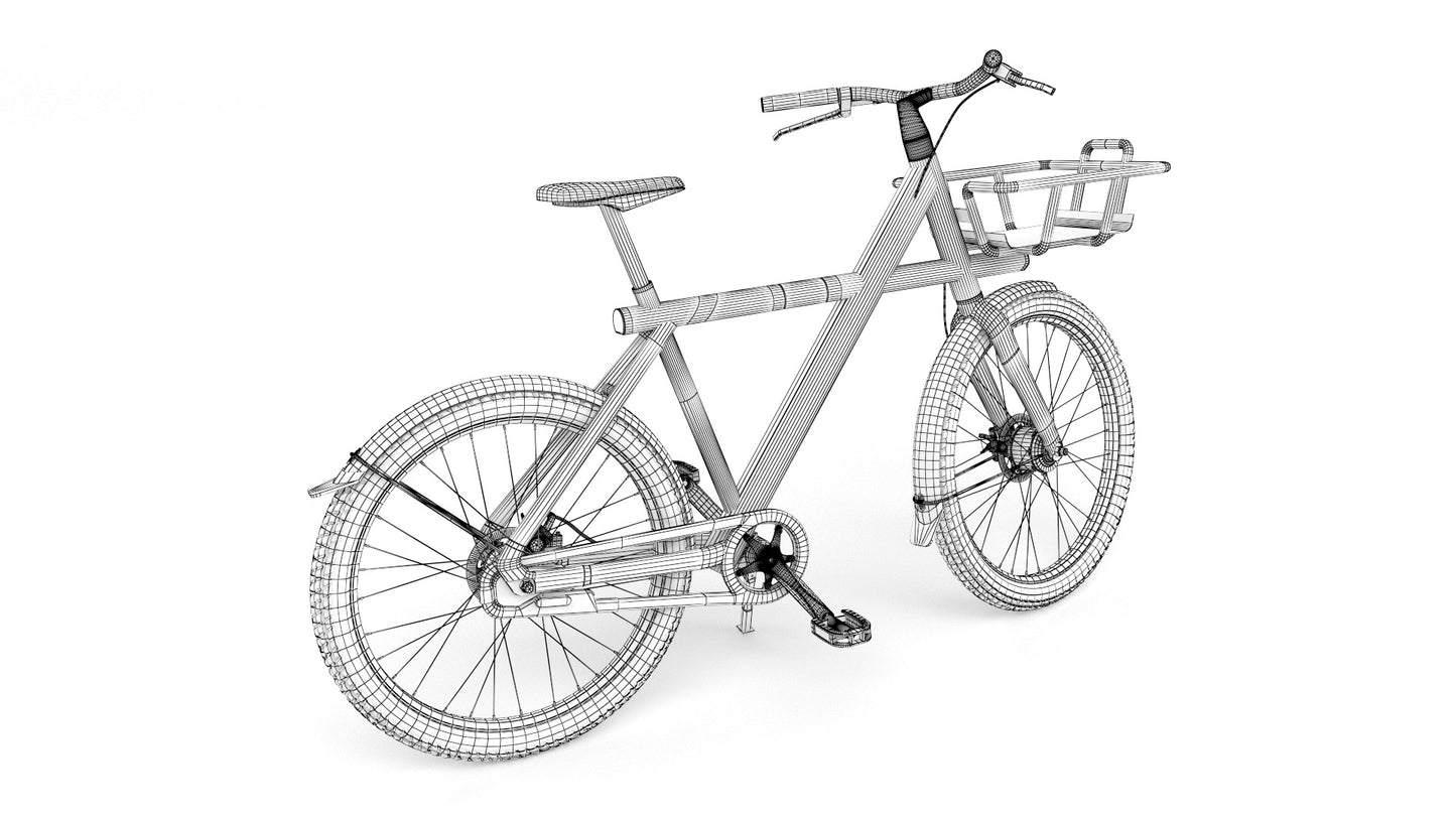 VanMoof X3 Wireframe 3D model