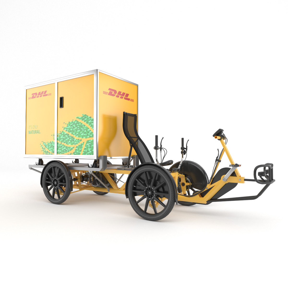 DHL parcel delivery bike 3D model - Main Image