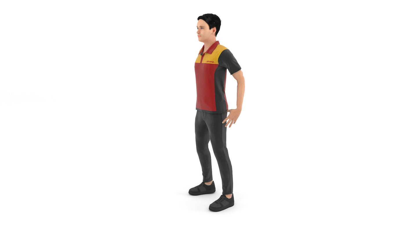 DHL-Delivery-Man-3D-Model