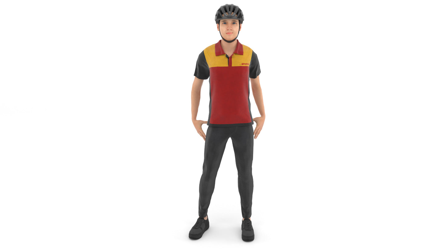 DHL-Delivery-Man-3D-Model