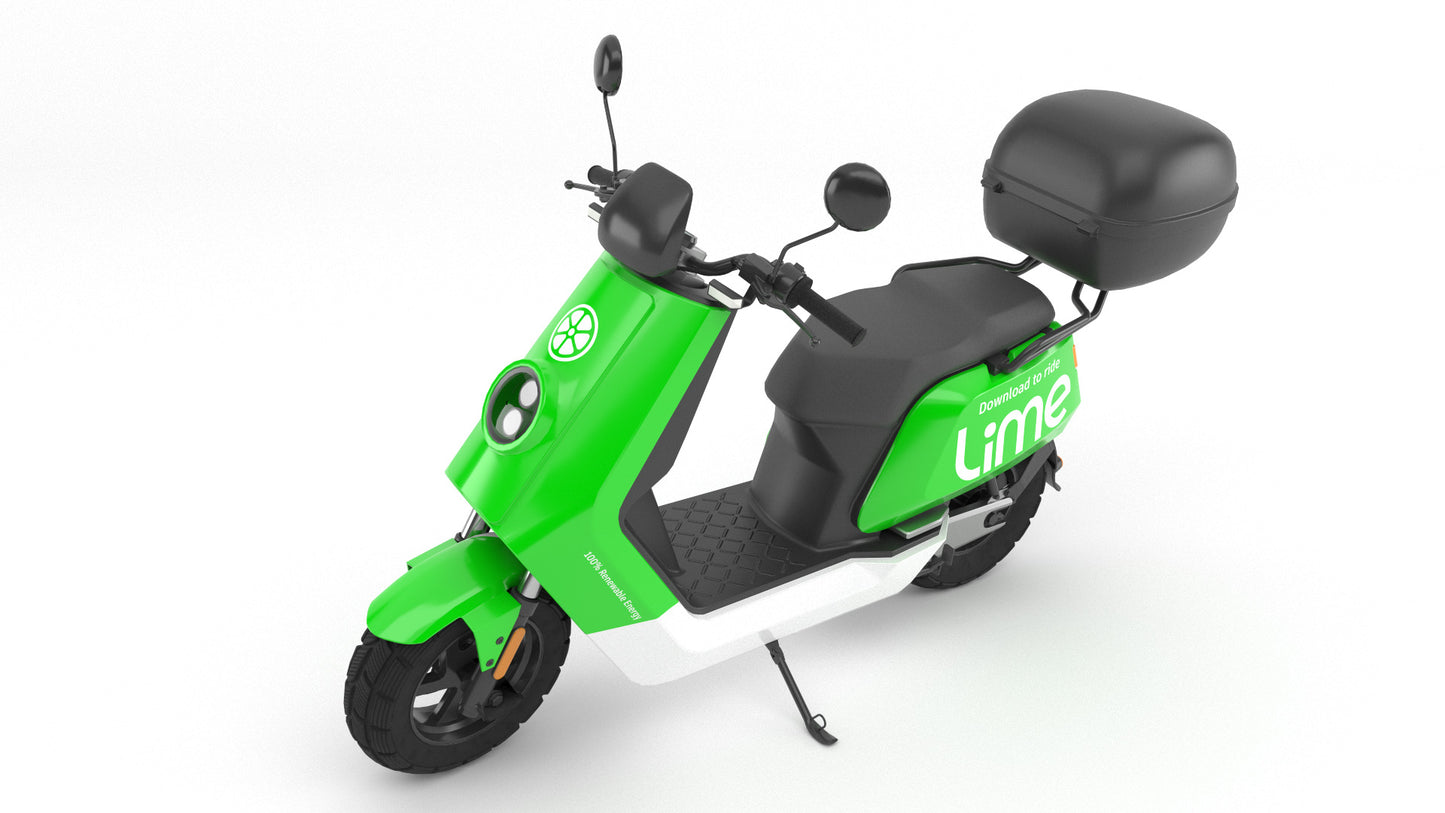 lime rideshare scooter 3d model