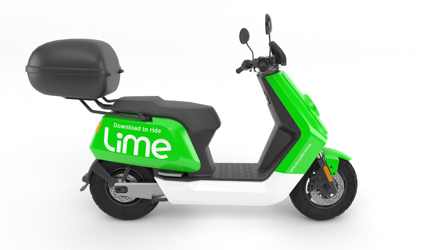 lime rideshare scooter 3d model