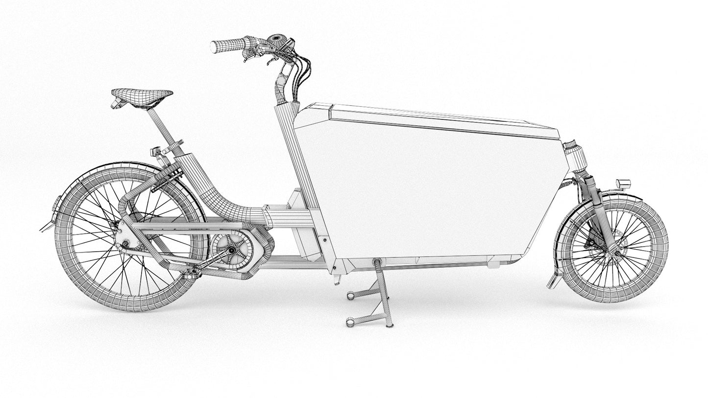 Urban arrow cargo white 3D model
