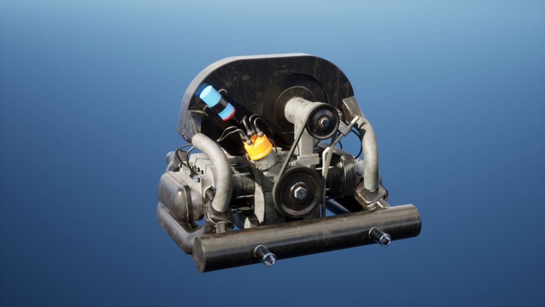 VW Beetle Engine 3D Model