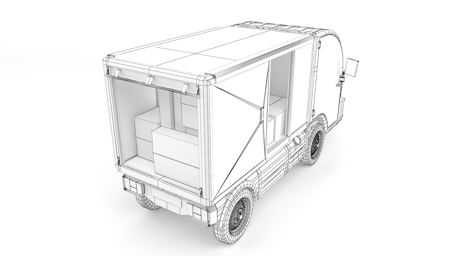 DHL electric delivery car 3D model