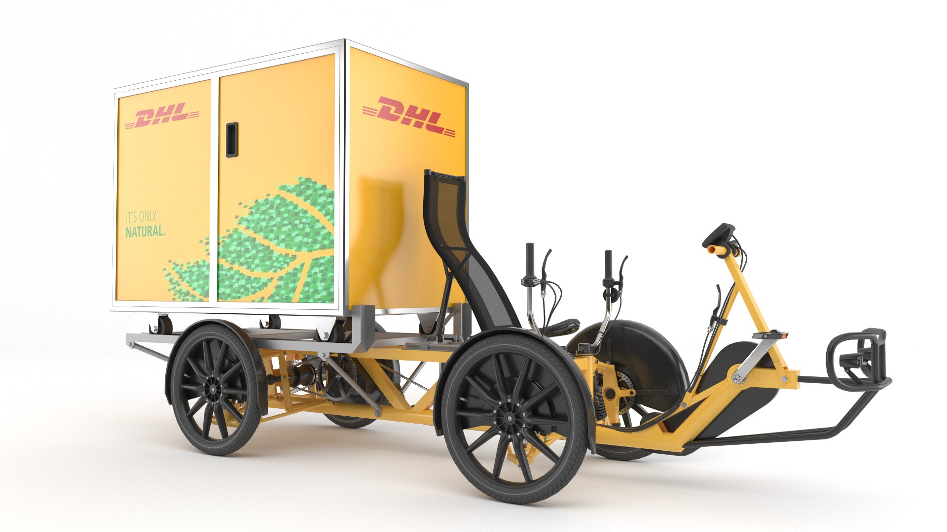 DHL parcel delivery bike 3D model – patrickgoud