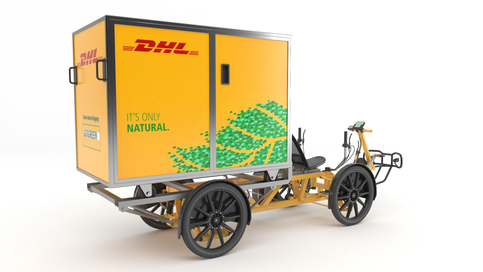 Dhl Delivery Bike Parcel Delivery Shop Bicycle Parcel Delivery