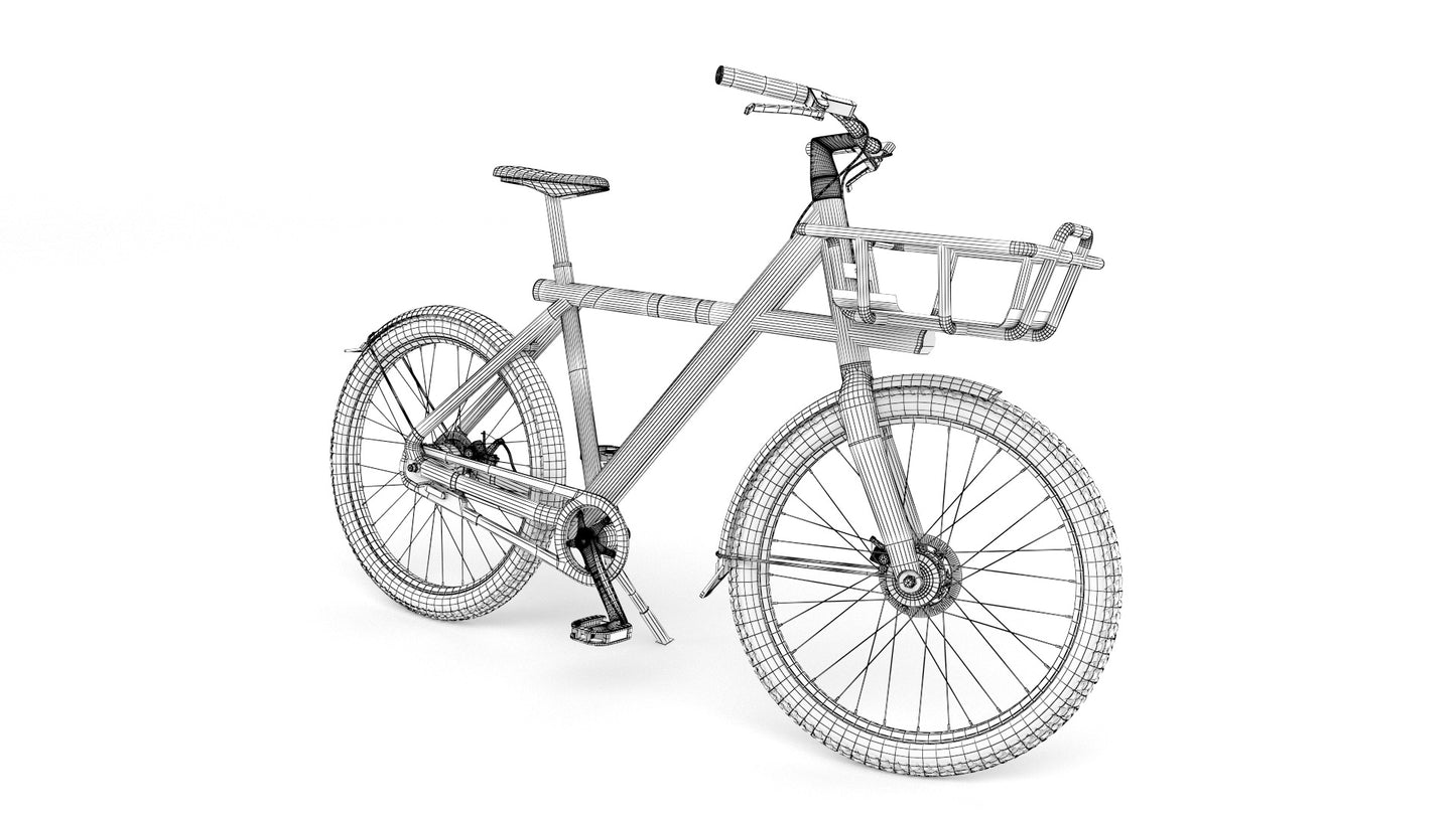 VanMoof X3 Wireframe 3D model