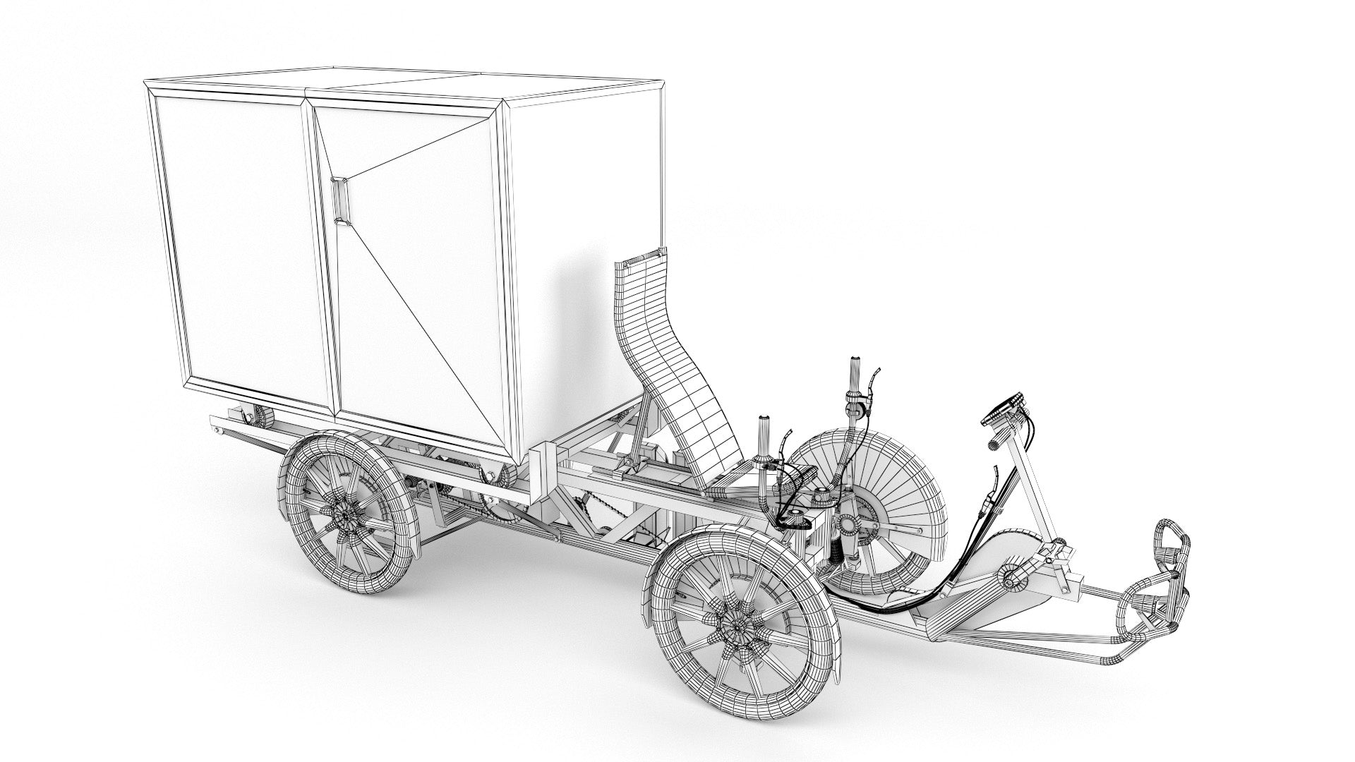 Cubicycle Velove armadillo cubicycle delivery bike 3D model – patrickgoud