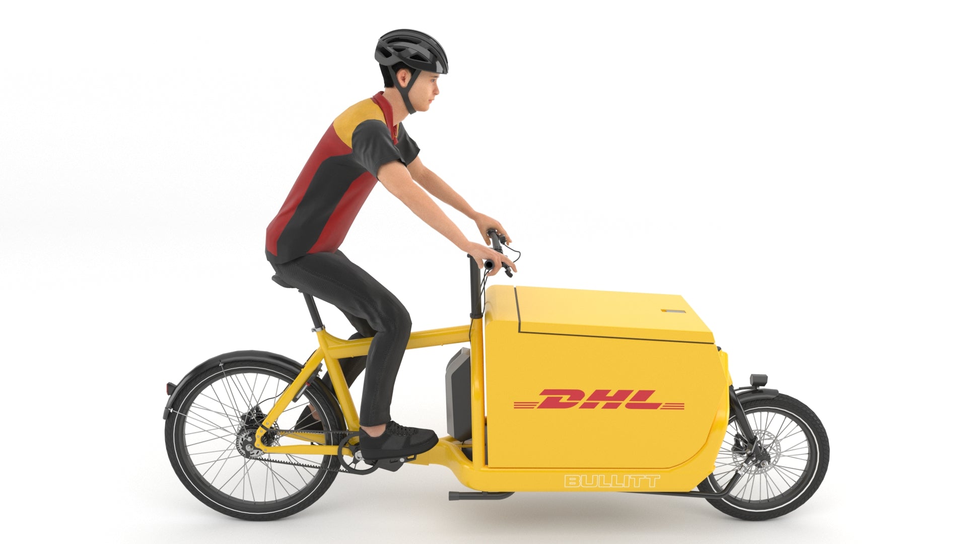 DHL Delivery man on e-bike