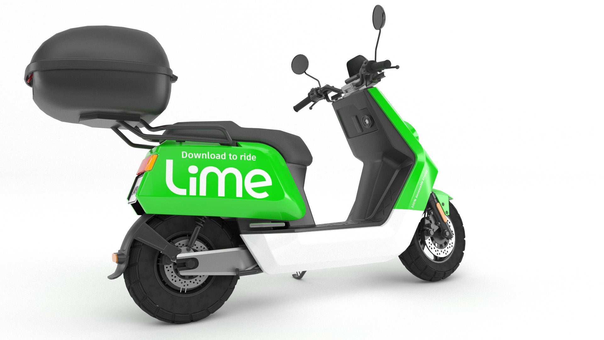 lime rideshare scooter 3d model