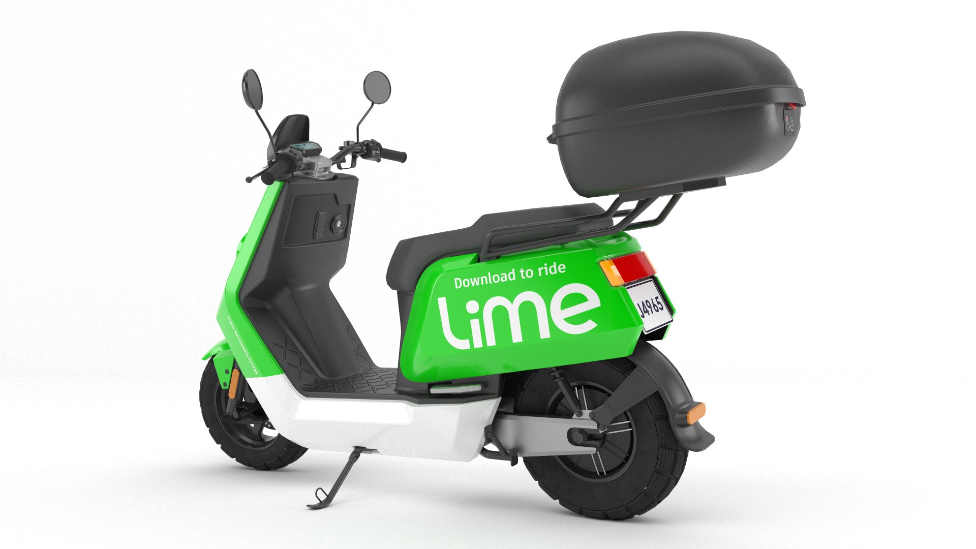 lime rideshare scooter 3d model