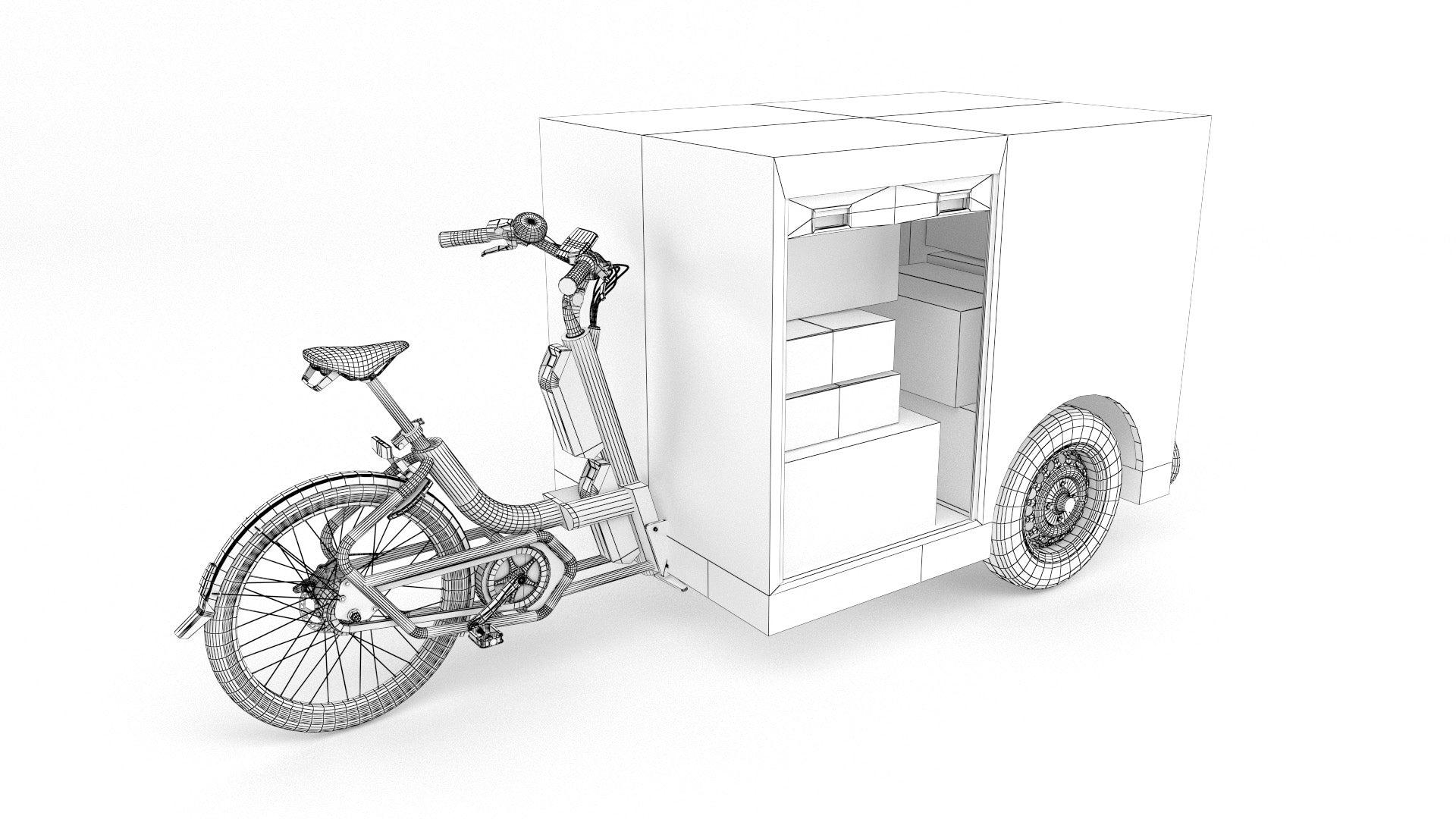 Post Nl delivery bike 3D Model